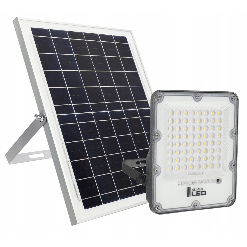 Proiettore solare dimmerabile LED 100W/3,2V 5000K 10500 mAh IP65 nero + telecomando