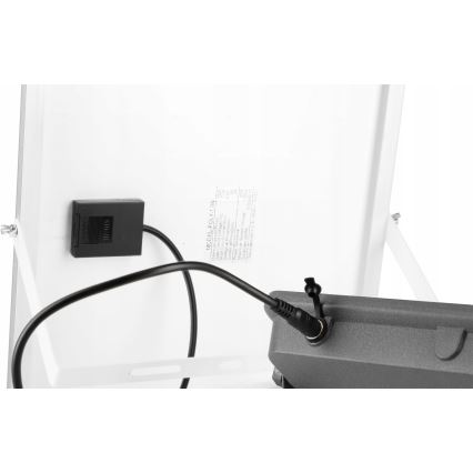 Proiettore solare dimmerabile LED 100W/3,2V 5000K 10500 mAh IP65 nero + telecomando