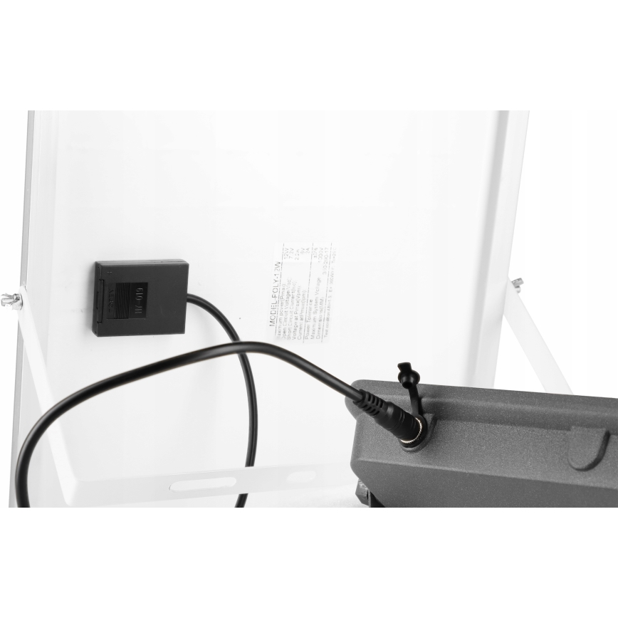 Proiettore solare dimmerabile LED 100W/3,2V 5000K 10500 mAh IP65 nero + telecomando