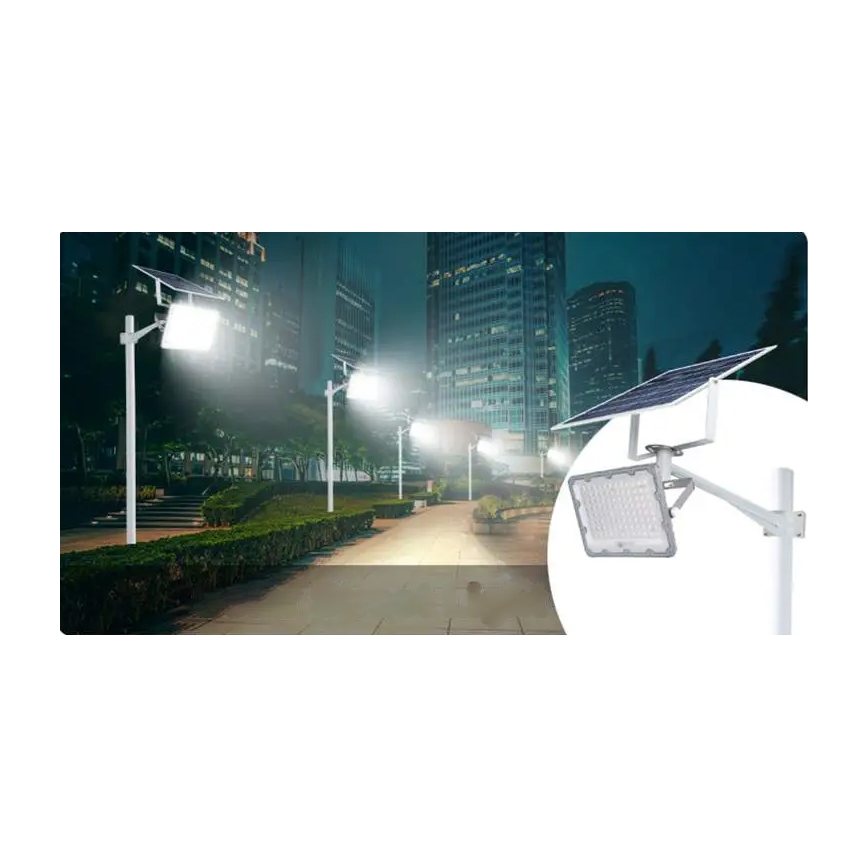 Faro solare LED dimmerabile LED/150W/3,2V 5000K 15000 mAh IP65 nero + telecomando