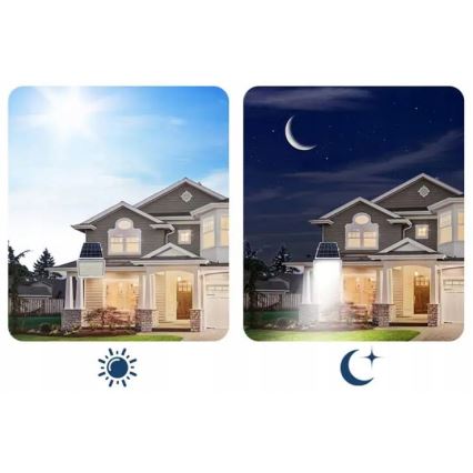 Faro solare LED dimmerabile LED/150W/3,2V 5000K 15000 mAh IP65 nero + telecomando