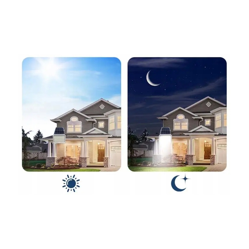 Faro solare LED dimmerabile LED/150W/3,2V 5000K 15000 mAh IP65 nero + telecomando