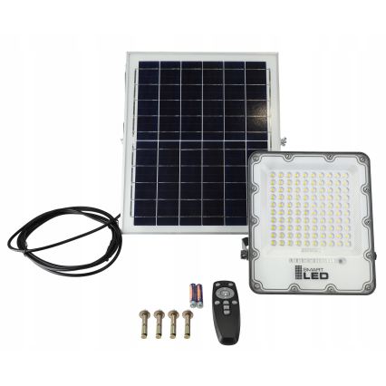 Faro solare LED dimmerabile LED/150W/3,2V 5000K 15000 mAh IP65 nero + telecomando