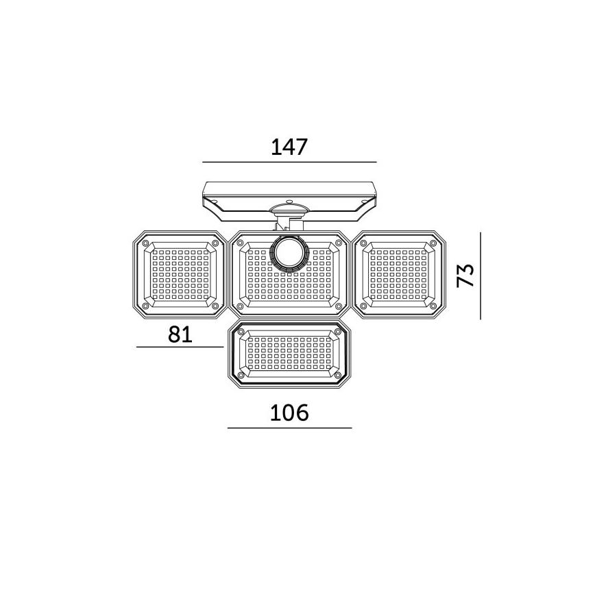 Proiettore solare con sensore GLOW LED/2,5W/3,7V 6500K IP44 2400 mAh + telecomando