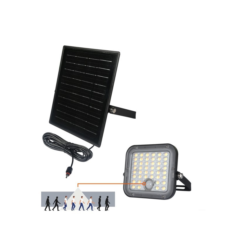 Proiettore solare LED dimmerabile con sensore LED/10W/3,7V 3000/4000K IP65 3600 mAh + telecomando