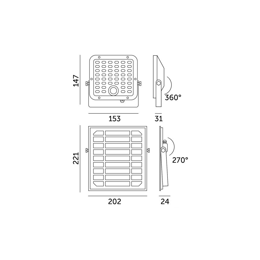Proiettore solare LED dimmerabile con sensore LED/10W/3,7V 3000/4000K IP65 3600 mAh + telecomando