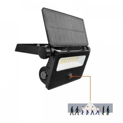 Proiettore solare LED con sensore NCS G2 LED/10W/3,7V 3000/4000/6500K IP54 1800 mAh