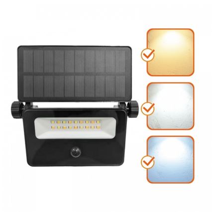 Proiettore solare LED con sensore NCS G2 LED/10W/3,7V 3000/4000/6500K IP54 1800 mAh
