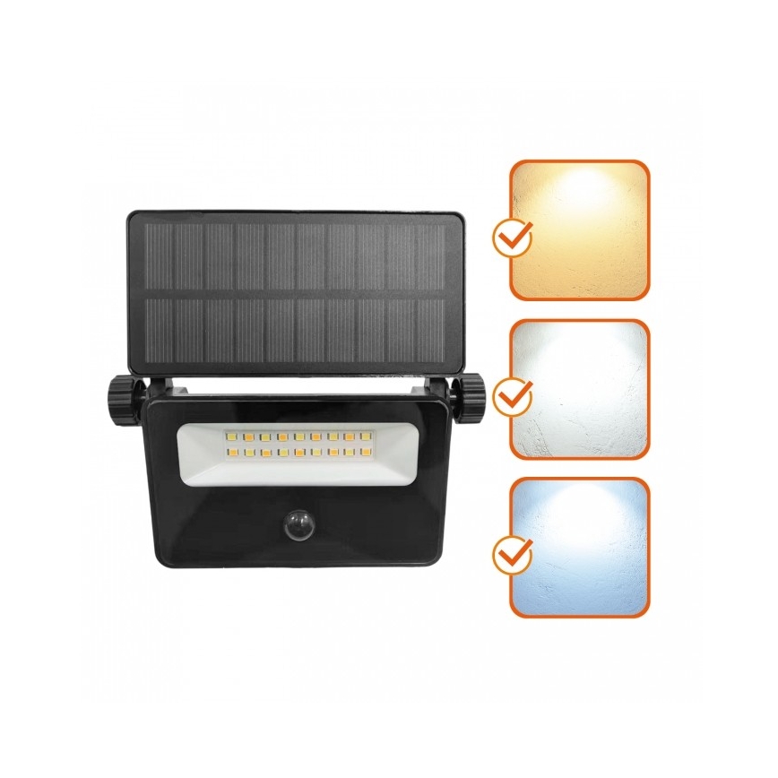 Proiettore solare LED con sensore NCS G2 LED/10W/3,7V 3000/4000/6500K IP54 1800 mAh
