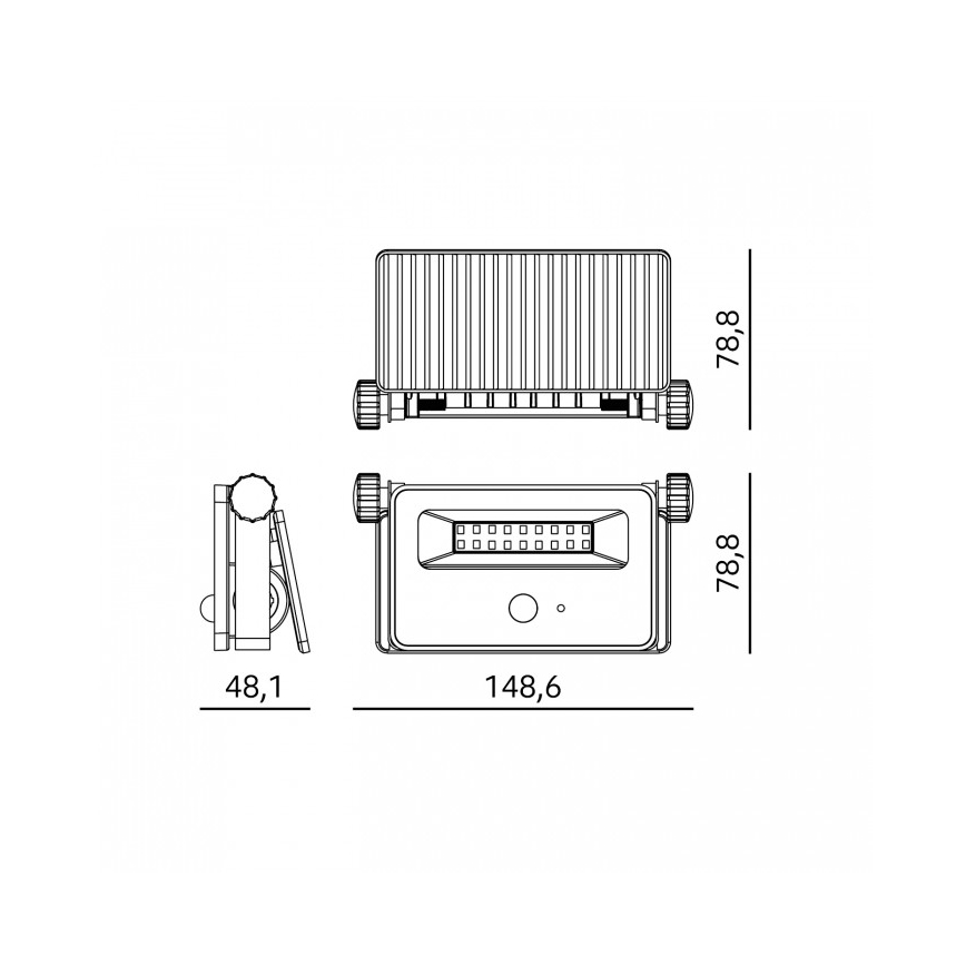 Proiettore solare LED con sensore NCS G2 LED/10W/3,7V 3000/4000/6500K IP54 1800 mAh