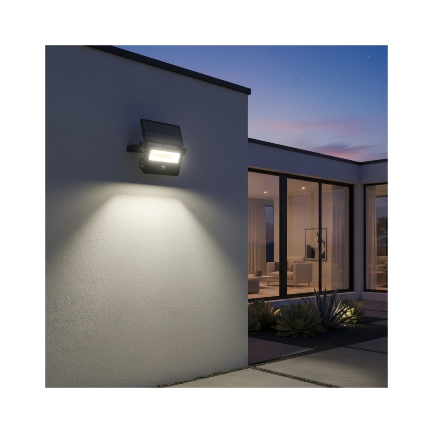 Faretto solare LED con sensore NCS G2 LED/20W/3,7V 3000/4000/6500K IP54 2600 mAh