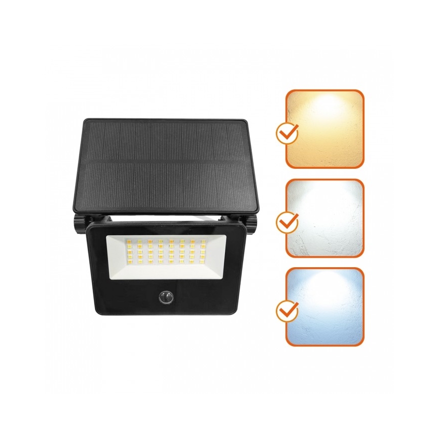 Faretto solare LED con sensore NCS G2 LED/20W/3,7V 3000/4000/6500K IP54 2600 mAh