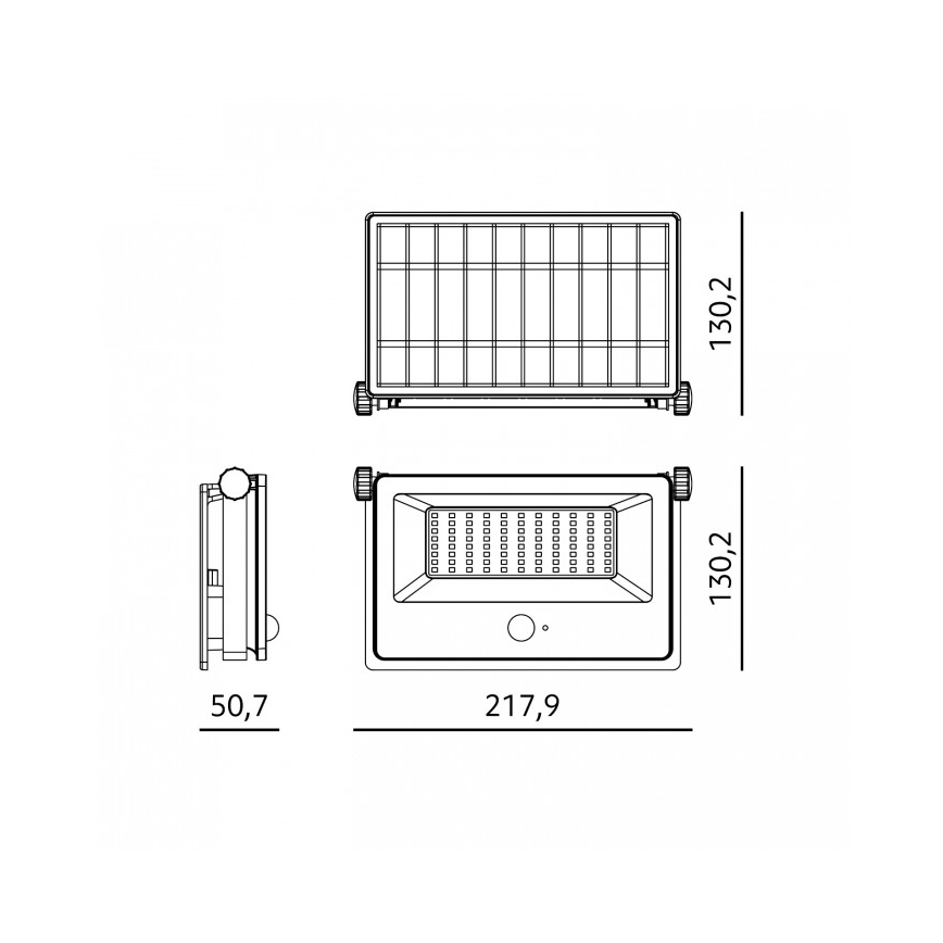 Proiettore solare LED con sensore NCS G2 LED/30W/3,7V 3000/4000/6500K IP54 5200 mAh