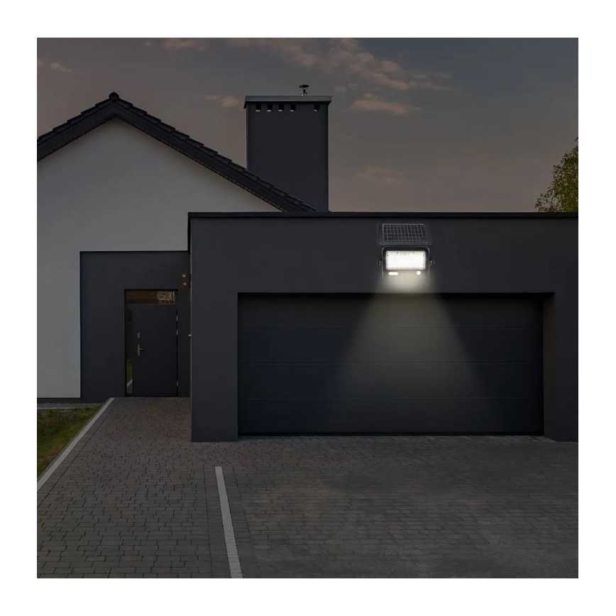 Proiettore solare LED dimmerabile con sensore LED/10W/3,7V 4000K IP65 + porta USB