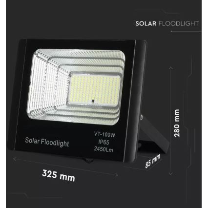 Proiettore solare LED dimmerabile LED/35W/10V 4000K IP65 + telecomando