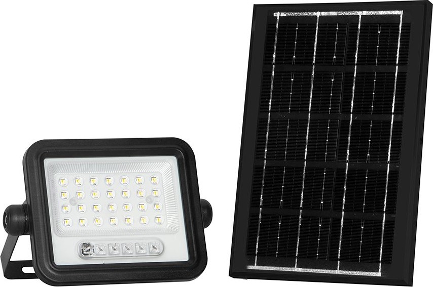 Proiettore solare LED dimmerabile LED/50W/3,2V 2000-8000K IP65 3800 mAh nero + telecomando