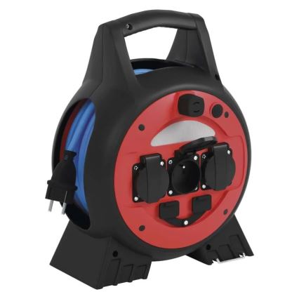 Prolunga con avvolgicavo 3Z 20m rosso/nero IP44