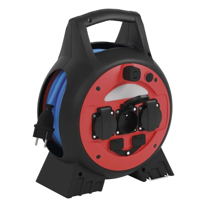 Prolunga con avvolgicavo 3Z 20m rosso/nero IP44