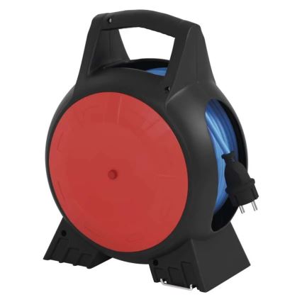 Prolunga con avvolgicavo 3Z 20m rosso/nero IP44
