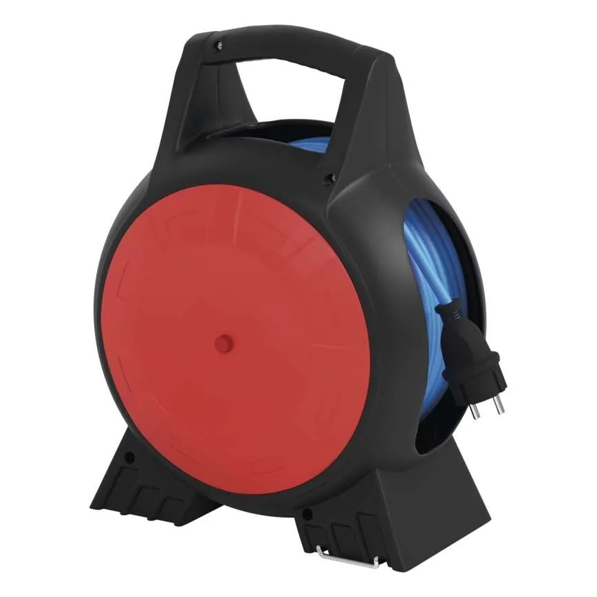 Prolunga con avvolgicavo 3Z 20m rosso/nero IP44