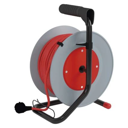 Prolunga con avvolgicavo 4Z 15m rosso/grigio