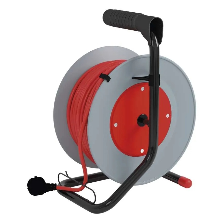 Prolunga con avvolgicavo 4Z 15m rosso/grigio