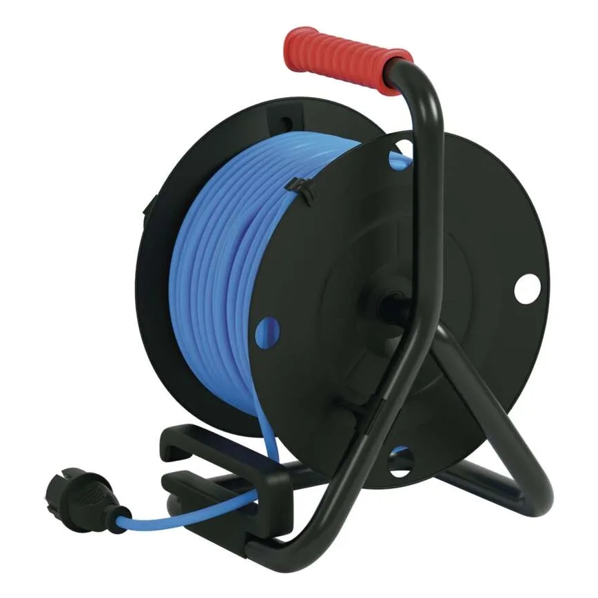 Prolunga con avvolgicavo con 4 prese 25m silicone IP44