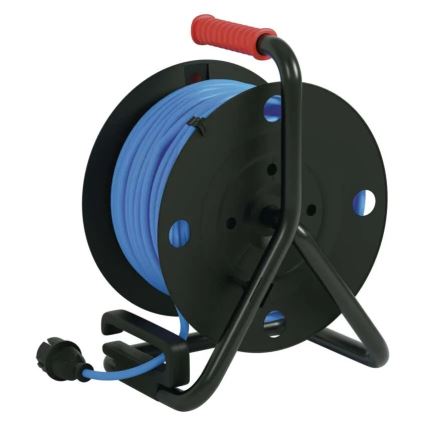 Prolunga con avvolgicavo con 4 prese 50m silicone IP44