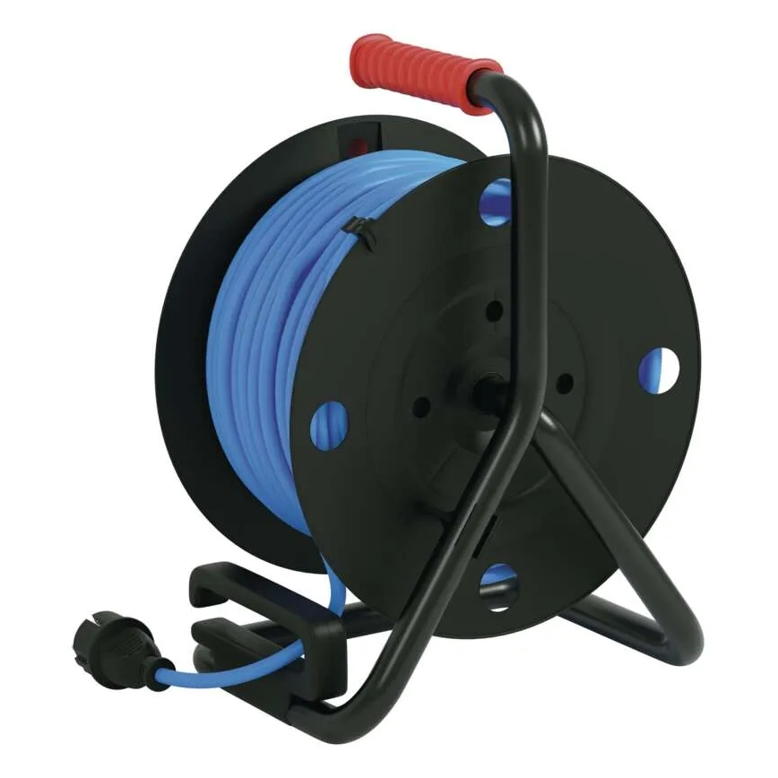 Prolunga con avvolgicavo con 4 prese 50m silicone IP44
