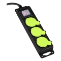 Prolunga con interruttore, 3 prese, 3 m, IP44