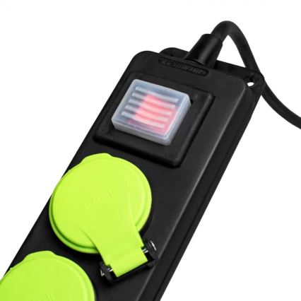 Prolunga con interruttore 3 prese 5 m IP44