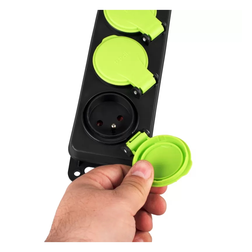 Prolunga con interruttore 3 prese 5 m IP44