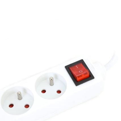 Prolunga con interruttore 5Z Type E 1,5m bianco
