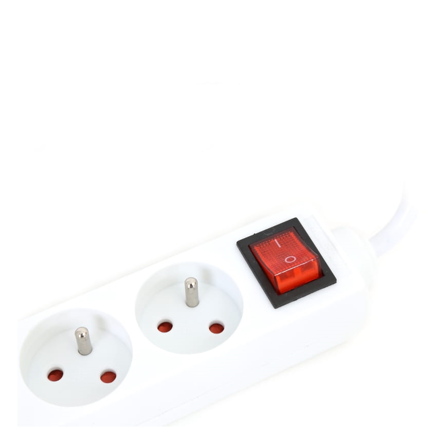 Prolunga con interruttore 5Z Type E 1,5m bianco