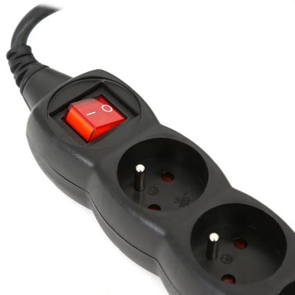 Prolunga con interruttore 5Z Type E 3m nero
