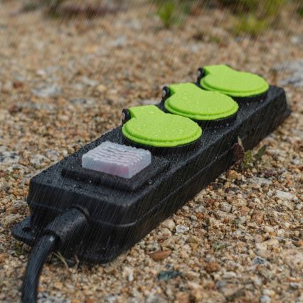 Prolunga elettrica con interruttore, 3 prese, 20 m, IP44