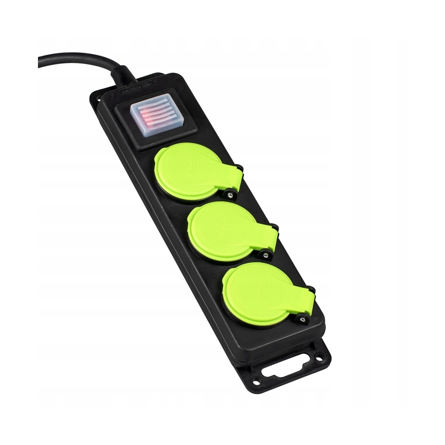 Prolunga elettrica con interruttore, 3 prese, 20 m, IP44