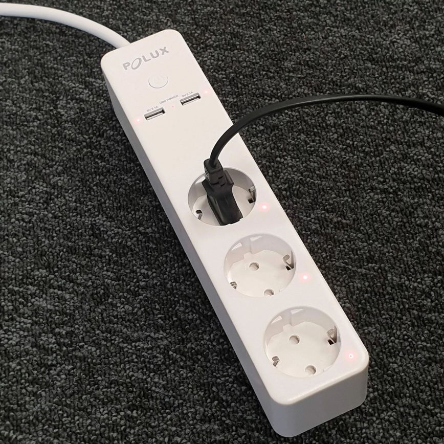 Prolunga SMART con interruttore 1,5m + 2xUSB/Wi-Fi Tuya SCHUKO