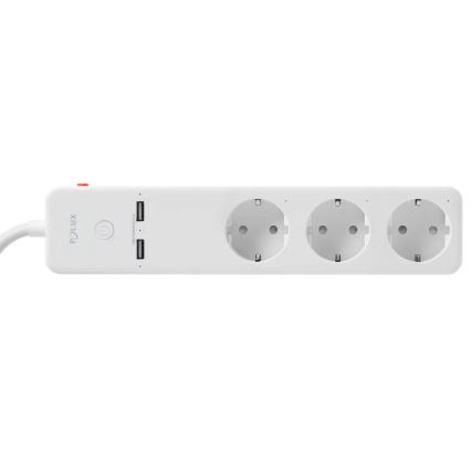 Prolunga SMART con interruttore 1,5m + 2xUSB/Wi-Fi Tuya SCHUKO