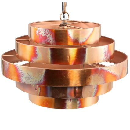PTMD - Lampadario a catena ZANTH 1xE27/40W/230V diametro 42 cm rame