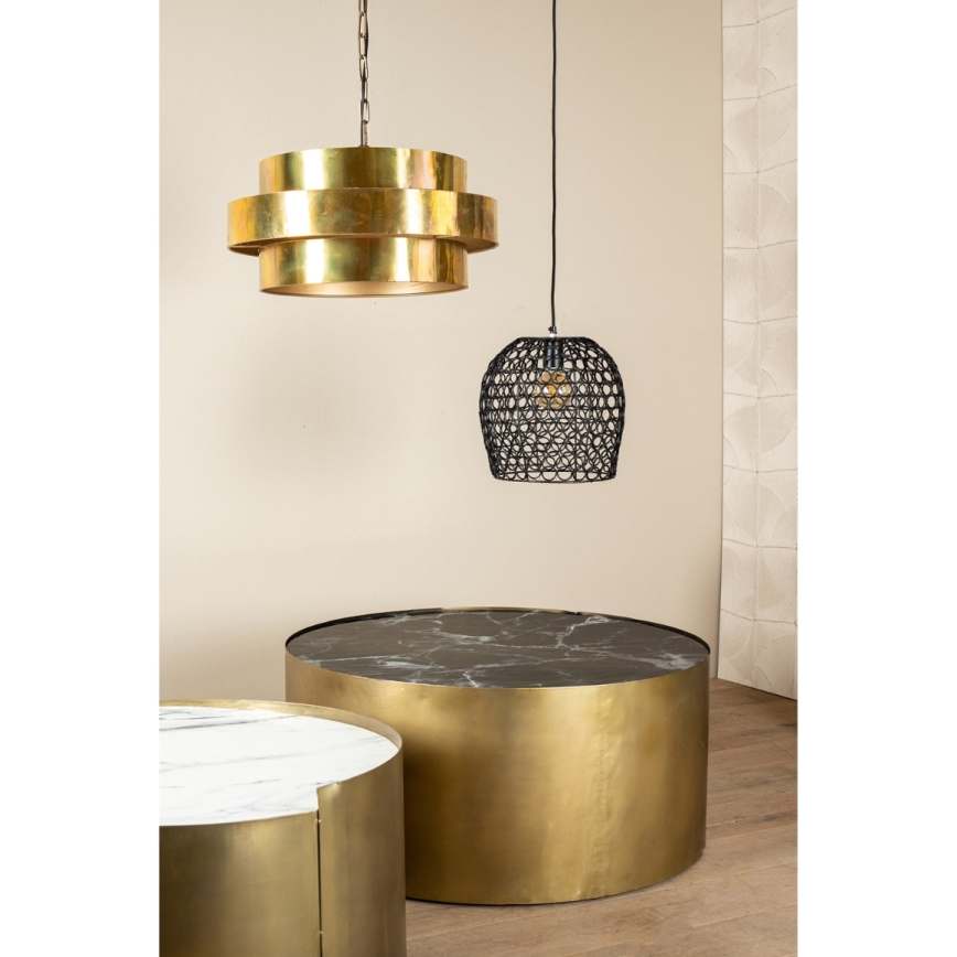 PTMD - Lampadario a catena ZANTH 1xE27/40W/230V Ø 52 cm dorato