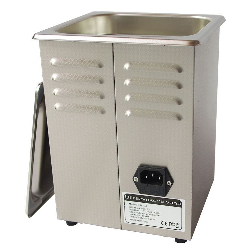 Pulitore ad ultrasuoni con riscaldamento 160W/230V 2 l