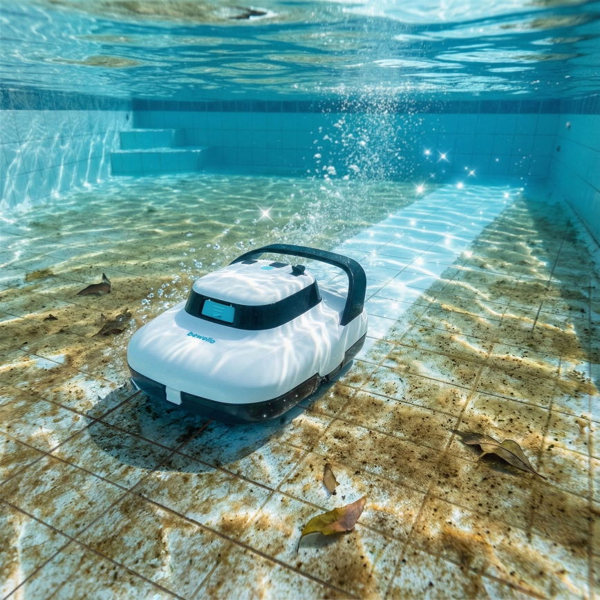 Pulitore robotico per piscine per superfici orizzontali 40W/12,6V 6000 mAh IPX8 bianco
