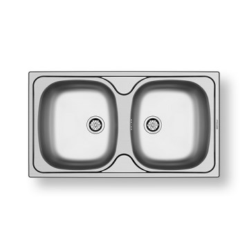 Pyramis 100125101 - Lavello della cucina E78 78x43,5 cm raso