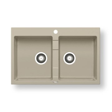 Pyramis 70053101 - Lavello della cucina SPARTA 78x50 cm granito/beige