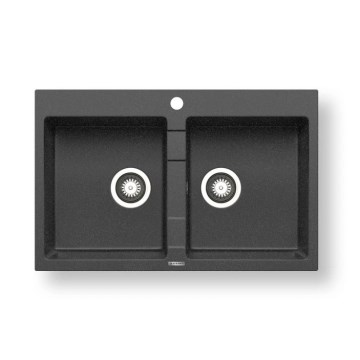 Pyramis 70053201 - Lavello della cucina SPARTA 78x50 cm granito/nero