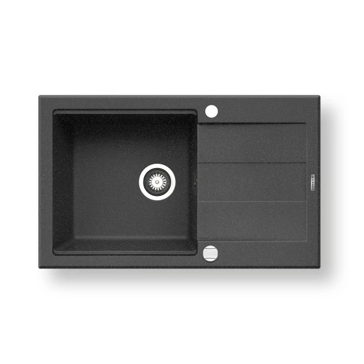 Pyramis 70083701 - Lavello della cucina SPARTA PLUS LUX 78x48 cm granito/nero