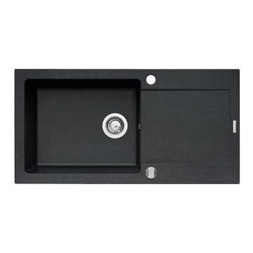 Pyramis 70089601 - Lavello della cucina MIDO 100x50 cm granito/nero