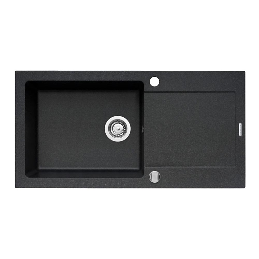 Pyramis 70089601 - Lavello della cucina MIDO 100x50 cm granito/nero