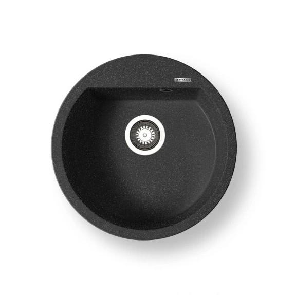 Pyramis 70106911 - Lavello da cucina ALAZIA Ø 51 cm granito/nero